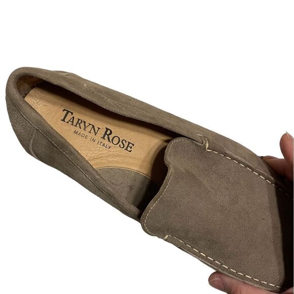 Taryn Rose Taupe Nubuck Suede Driving Loafers size 43.5 or 10.5 Men’s
